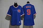 Women Chicago Cubs #9 Javier Baez Blue Cooperstown New Cool Base Stitched Jersey,baseball caps,new era cap wholesale,wholesale hats